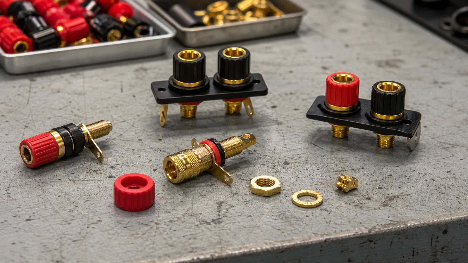 Speaker Binding Posts product and manufacturing evidence